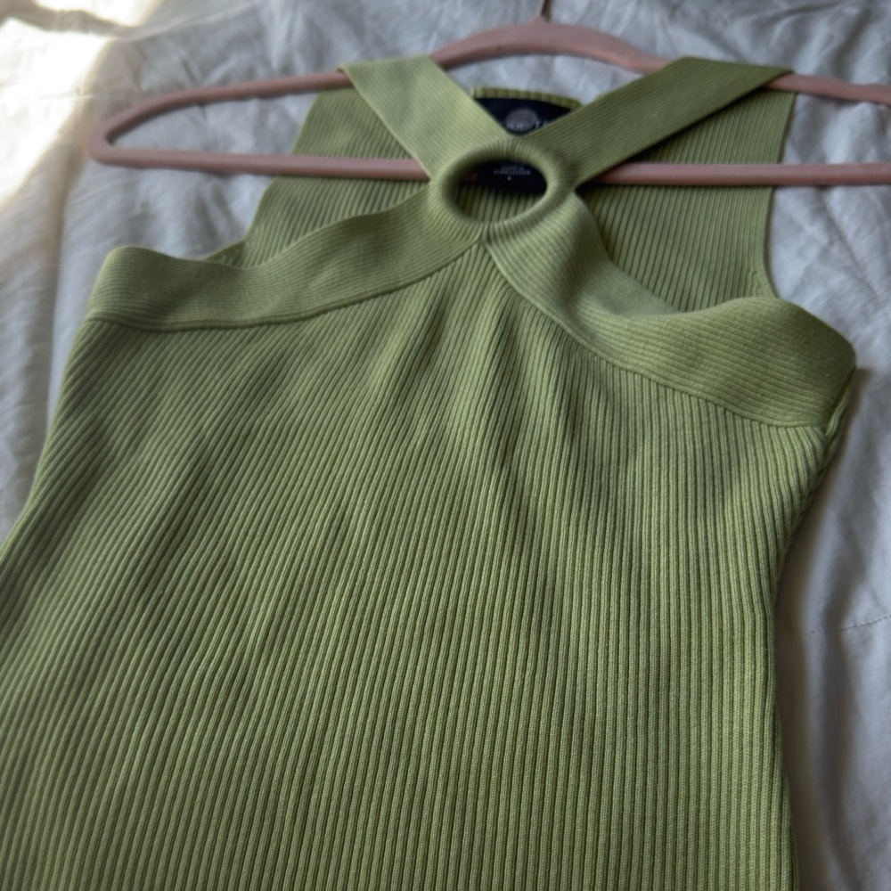 It's Our Time Light Green Ribbed Tank Top